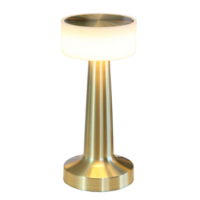 rechargeable portable LED table lamp beacon in colour gold with opal