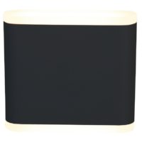 Black Wall Light (2x4W) Led