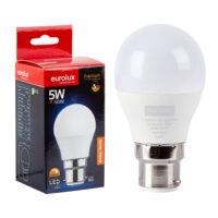 5W B22 Golfball Warm White Dimmable