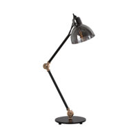 Siena Adjustable T/Lamp 180mm Black/Smokey **limited stock