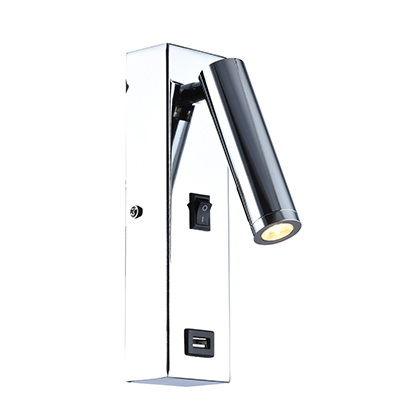 USB W/Light 50mm Chrome