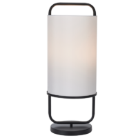 Metal Table Lamp with White Shade