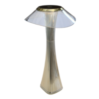 rechargeable portable LED table lamp pixie in colour gold with clear diffuser