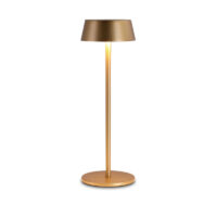 lola pro table lamp by spazio in gold rechargable and portable light