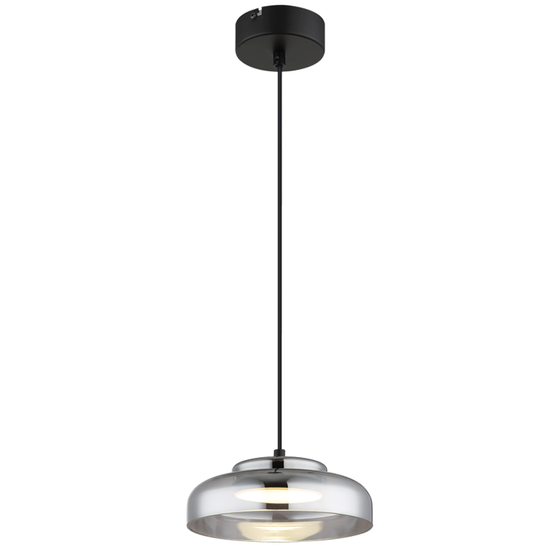 ceiling mounted hanging light with glass shade