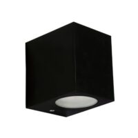 black wall light in square shape down light only in polycarbonate