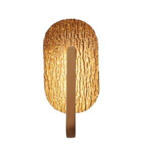 Oval Golden Leaf Wall Light Gold