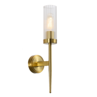 brass and glass wall light