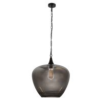 glass pendant with smoke glass shade apple