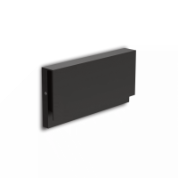 black wall mounted footlight