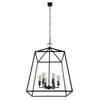 WE-KLCH-392 XLarge Inverted Pentagon Ranch Pendant Black